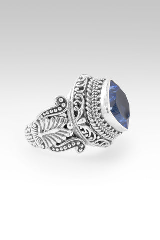 Gentle and Humble in Heart Ring™ in Blue Lab Created Quartz 5