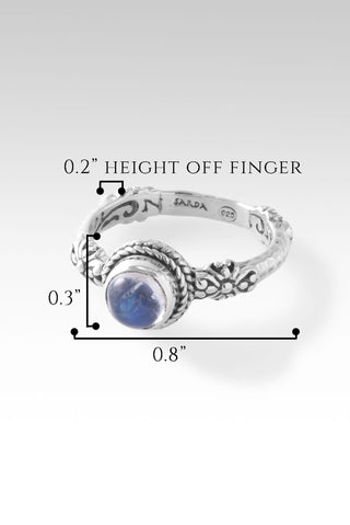 Cheerful Heart Ring™ in Rainbow Moonstone