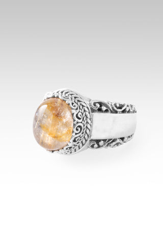 Worlds in His Hands Ring™ in Copper & Gold Rutilated Quartz 5 / Tree Of Life / Copper & Gold Rutilated Quartz