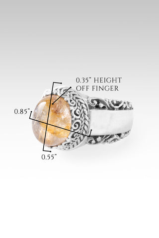 Worlds in His Hands Ring™ in Copper & Gold Rutilated Quartz 5 / Tree Of Life / Copper & Gold Rutilated Quartz