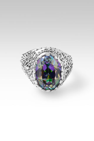 Truth Crashing Through Ring™ in Richey Blue™ Mystic Quartz 5 / Tree Of Life / Richey Blue™ Mystic Quartz