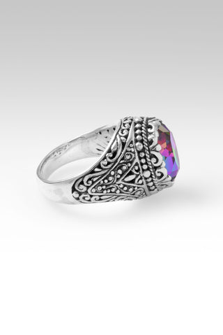 Truth Crashing Through Ring™ in Richey Blue™ Mystic Quartz 5 / Tree Of Life / Richey Blue™ Mystic Quartz