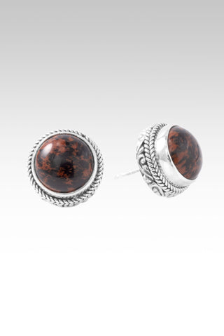 Love's Master Plan Stud Earrings™ in Coffee Obsidian