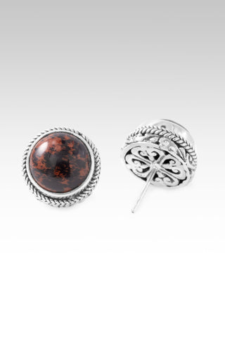 Love's Master Plan Stud Earrings™ in Coffee Obsidian