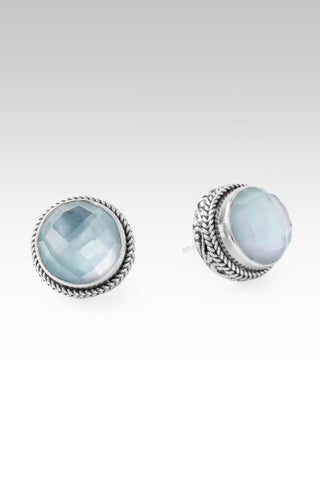 Love's Master Plan Stud Earrings™ in Shimmering Sea Mother of Pearl Quartz