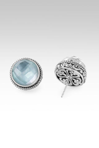 Love's Master Plan Stud Earrings™ in Shimmering Sea Mother of Pearl Quartz