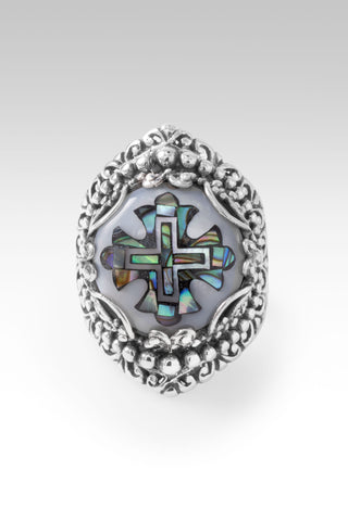 Love Like Yours Ring™ in Mother of Pearl & Abalone Mosaic Cross 5