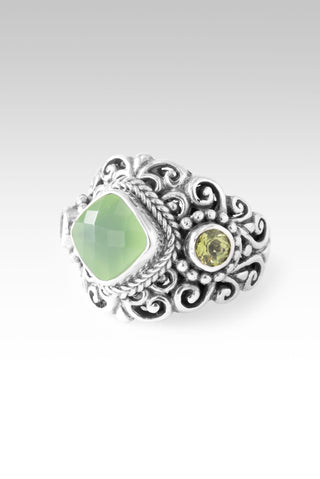 Plan Amidst Suffering Ring™ in Green Chalcedony & Peridot 5