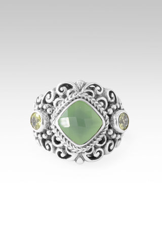 Plan Amidst Suffering Ring™ in Green Chalcedony & Peridot 5
