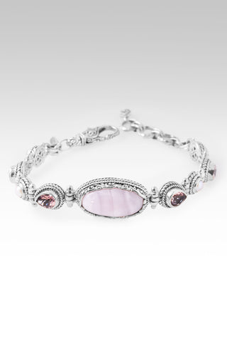 Love Conquers Fear Bracelet™ in Pink Aragonite, J P Topaz™ Mystic Topaz & Freshwater Pearl