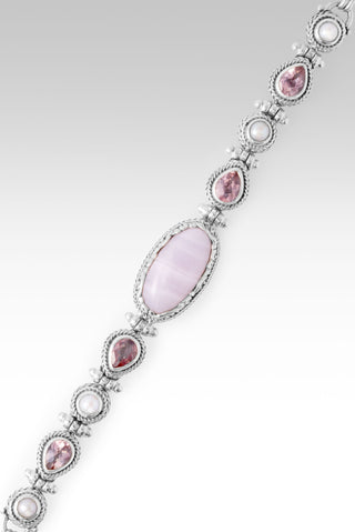 Love Conquers Fear Bracelet™ in Pink Aragonite, J P Topaz™ Mystic Topaz & Freshwater Pearl