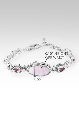 Love Conquers Fear Bracelet™ in Pink Aragonite, J P Topaz™ Mystic Topaz & Freshwater Pearl