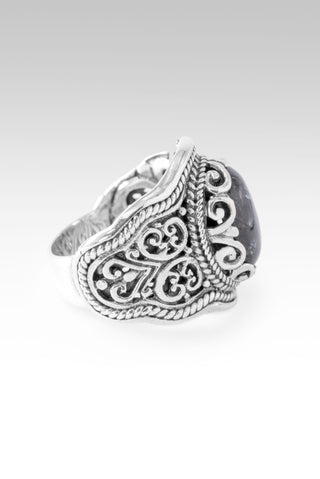 One Who Sees U Ring™ in Black Tourmalinted Quartz 5