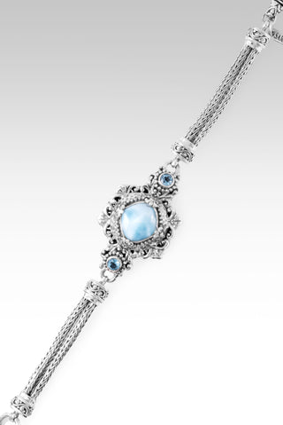 Trade Pain 4 Purpose Bracelet™ in Larimar & Swiss Blue Topaz 6.5 - 7.25