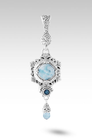Trade Pain 4 Purpose Pendant™ in Larimar & Swiss Blue Topaz