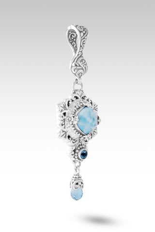 Trade Pain 4 Purpose Pendant™ in Larimar & Swiss Blue Topaz