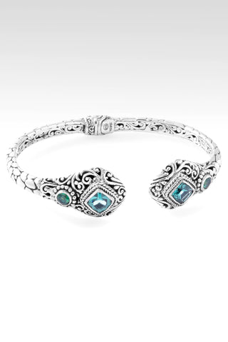 Graceful Presence Tip-to-Tip Bracelet™ in Green Lab Created Quartz& Bali Hai™ Mystic Topaz