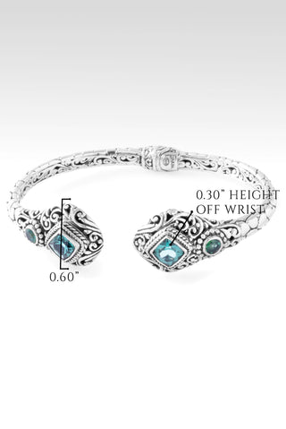 Graceful Presence Tip-to-Tip Bracelet™ in Green Lab Created Quartz& Bali Hai™ Mystic Topaz