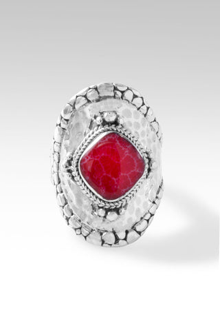 Joyful Ring™ in Red Indonesian Coral