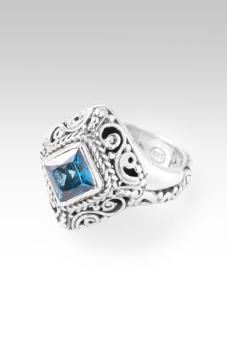 Hello Blessings, Goodbye Never Enough Ring™ in London Blue Topaz
