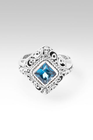 Hello Blessings, Goodbye Never Enough Ring™ in London Blue Topaz