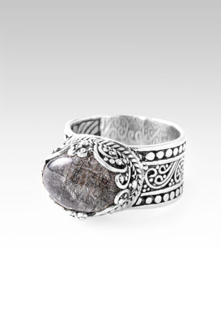 One Who Sees U Ring II™ in Black Tourmalinated Quartz 5