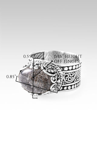One Who Sees U Ring II™ in Black Tourmalinated Quartz 5