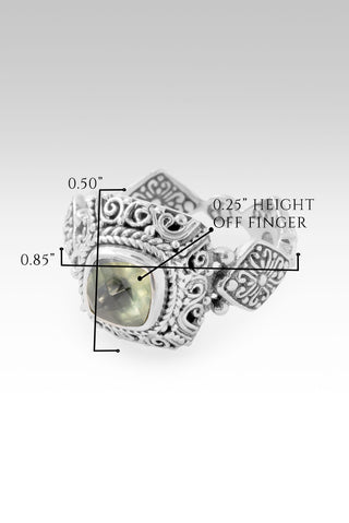 Lifted by His Word Ring™ in Prehnite 5