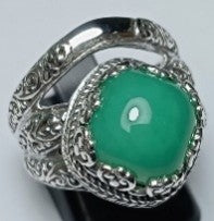 Praying for Deliverence Ring™ in Australian Chrysoprase 5