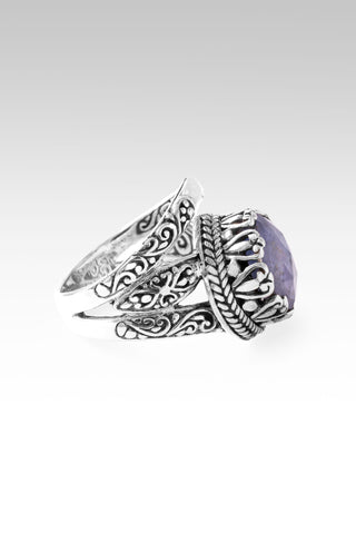 Praying for Deliverence Ring™ in Tanzanite Mother of Pearl Quatz 5