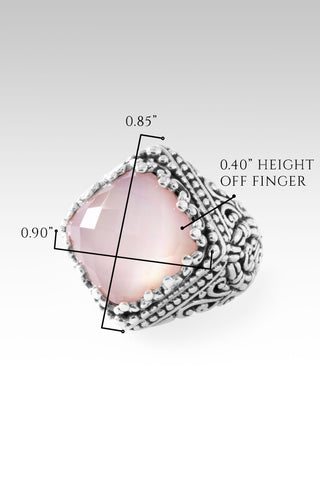 Workin' 4 UR Good Always Ring II™ in Rose Quartz Pink Mother of Pearl 5 / Tree Of Life / Rose Quartz Pink Mother Of Pearl Doublet