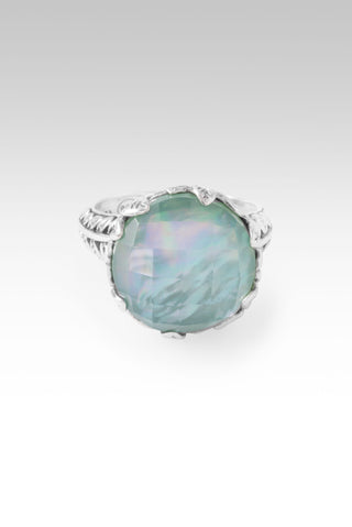 Love Me So Ring™ in Sea Green Chalcedony Mother of Pearl Quartz 5