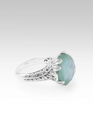 Love Me So Ring™ in Sea Green Chalcedony Mother of Pearl Quartz 5