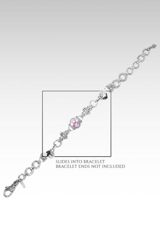 Linked in Love Interchangeable Bracelet Component™ in Light Pink Lab Created Sapphire