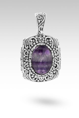 Spread News of Grace Pendant™ in Purple Banded Fluorite Tree Of Life / Purple Banded Fluorite, D31 Magnet