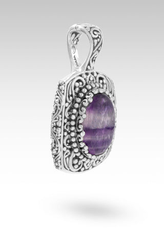 Spread News of Grace Pendant™ in Purple Banded Fluorite Tree Of Life / Purple Banded Fluorite, D31 Magnet