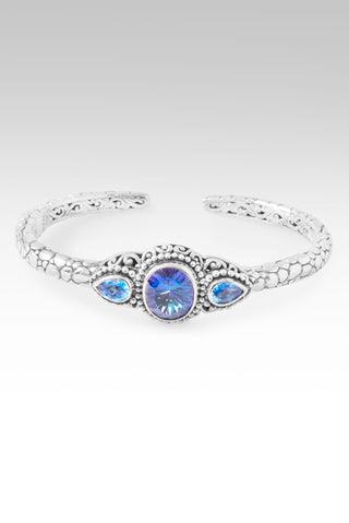 Graceful Presence Cuff™ in Odyssey Universe™ Mystic Quartz & Royal Bali Blue™ Mystic Topaz Watermark / 6.25 / Odyssey Universe™ Mystic Quartz