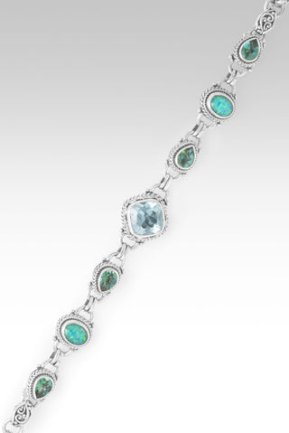 Endless Wonder Bracelet™ in Paraiba Lab Created Sapphire, Amethyst & Bali Hai™ Mystic Topaz 7 - 7.75