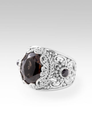 Troubles? It's A God Problem Ring™ in Smoky Quartz & Black Spinel 5