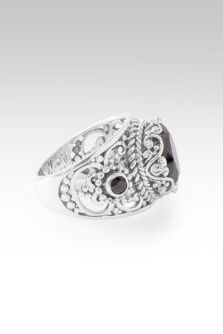 Troubles? It's A God Problem Ring™ in Smoky Quartz & Black Spinel 5