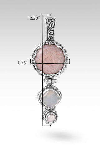 Open Door, Miracle Comin' Pendant™ in Pink Moonstone, White Moonstone & Pink Champagne Freshwater Pearl