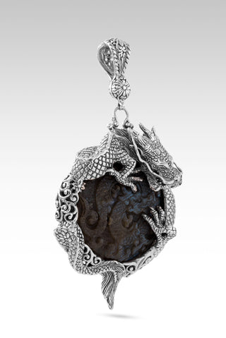 Tame The Dragon Within Pendant™ in Labradorite Dragon