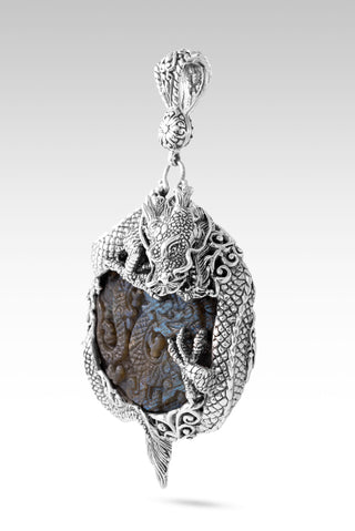 Tame The Dragon Within Pendant™ in Labradorite Dragon