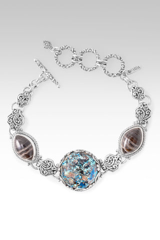 Listen To Creation Sing Bracelet™ in Chrysocolla & Black Zebra Jasper 6.75 - 7.75