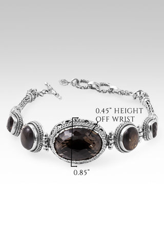 Knows All My Needs Bracelet™ in Smoky Quartz & Rainbow Rose Gold Sunstone 6.75 - 7.5