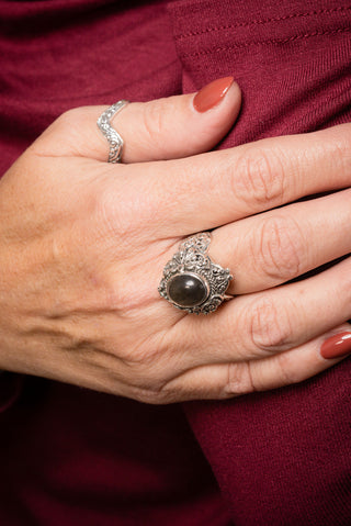 Knows All My Needs Ring™ in Rainbow Rose Gold Sunstone