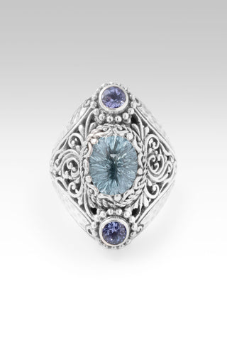 Surrendering All Ring™ in Arctic Blue Topaz & Tanzanite 5