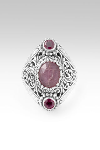 Surrdendering All Ring™ in Pink Tourmaline & Quartz & Red Ruby 5