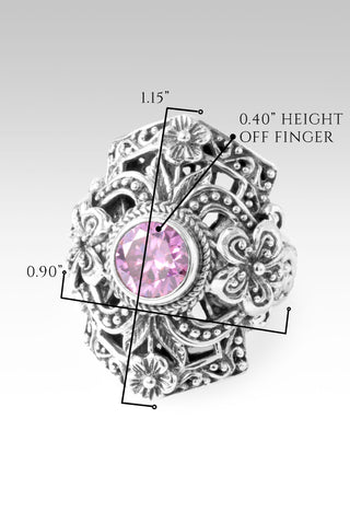 Mercy Will Follow Me Ring III™ in Perfect Pink Moissanite 5