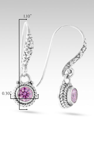Mercy Will Follow Me Earrings™ in Perfect Pink Moissanite